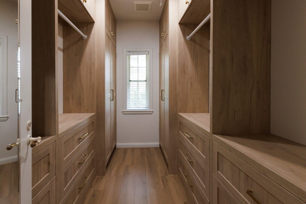 Modern White Oak Closets